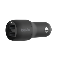 Автомобільний зарядний пристрій Belkin Car Charger 24W Dual USB-A Black (CCB001BTBK)