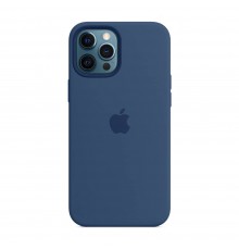 Чохол Silicone Case Full Cover для iPhone 12 Pro Max Blue Cobalt