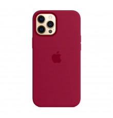 Чохол Silicone Case Full Cover для iPhone 12 Pro Max Rose Red
