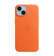 Чохол шкіряний iPhone 14 Leather Case with MagSafe Orange (MPP83)