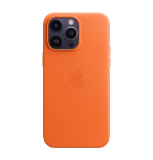 Чохол шкіряний iPhone 14 Pro Max Leather Case with MagSafe Orange (MPPR3)