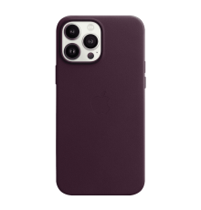 Чохол Leather Case with MagSafe для iPhone 13 Pro Max Dark Cherry (MM1M3)