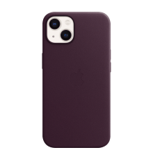 Чохол Leather Case with MagSafe для iPhone 13 Dark Cherry (MM143)