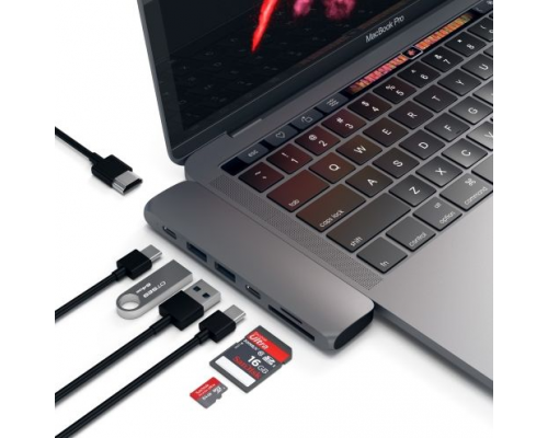 USB-хаб Satechi Aluminum Type-C Pro Hub Adapter Space Grey (ST-CMBPM)